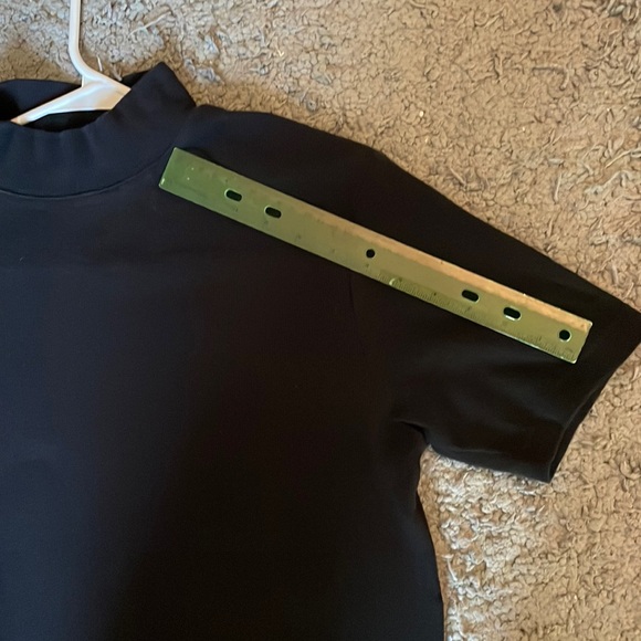 Christopher and Banks Black Short Sleeve Turtleneck - Picture 3 of 3